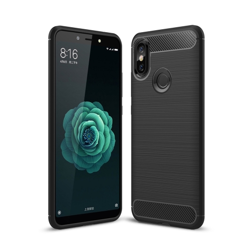 

Brushed Texture Carbon Fiber Shockproof TPU Case for Xiaomi Mi 6x / Mi A2(Black)