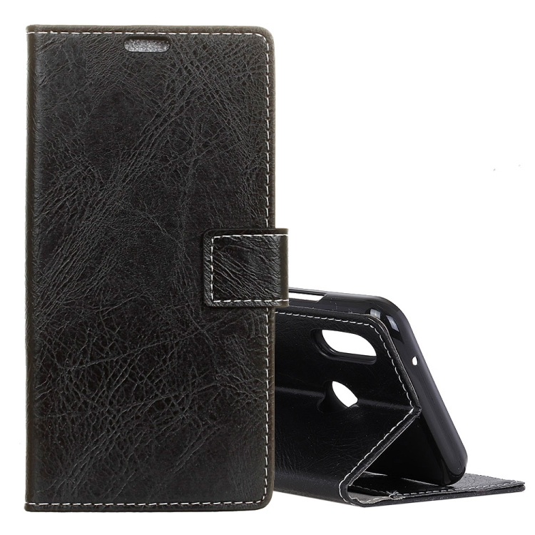 

Retro Crazy Horse Texture Horizontal Flip Leather Case with Holder & Card Slots & Wallet & Photo Frame For Xiaomi Redmi Note 6 Pro (Black)