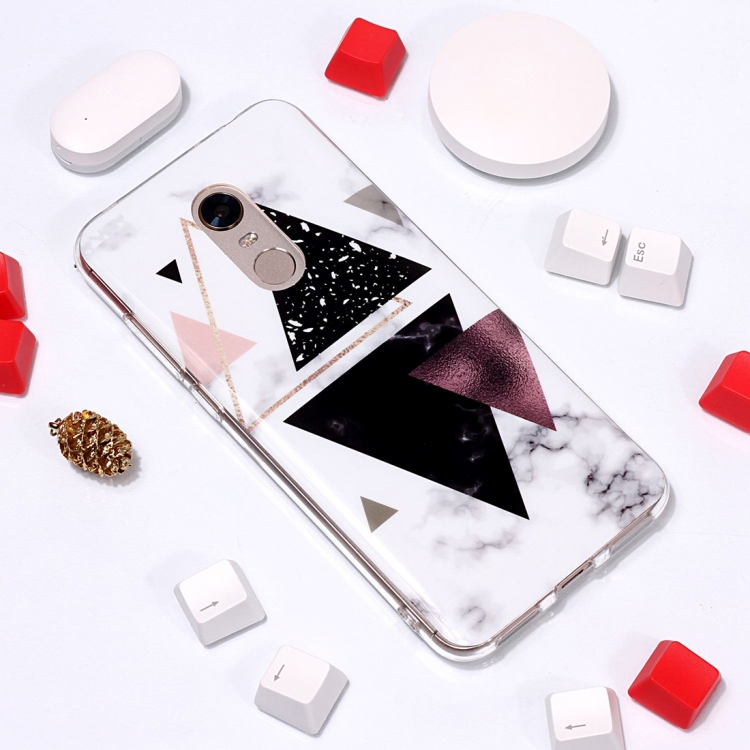 

Marble Pattern TPU Soft Protective Case For Xiaomi Redmi 5 Plus(Triangle)