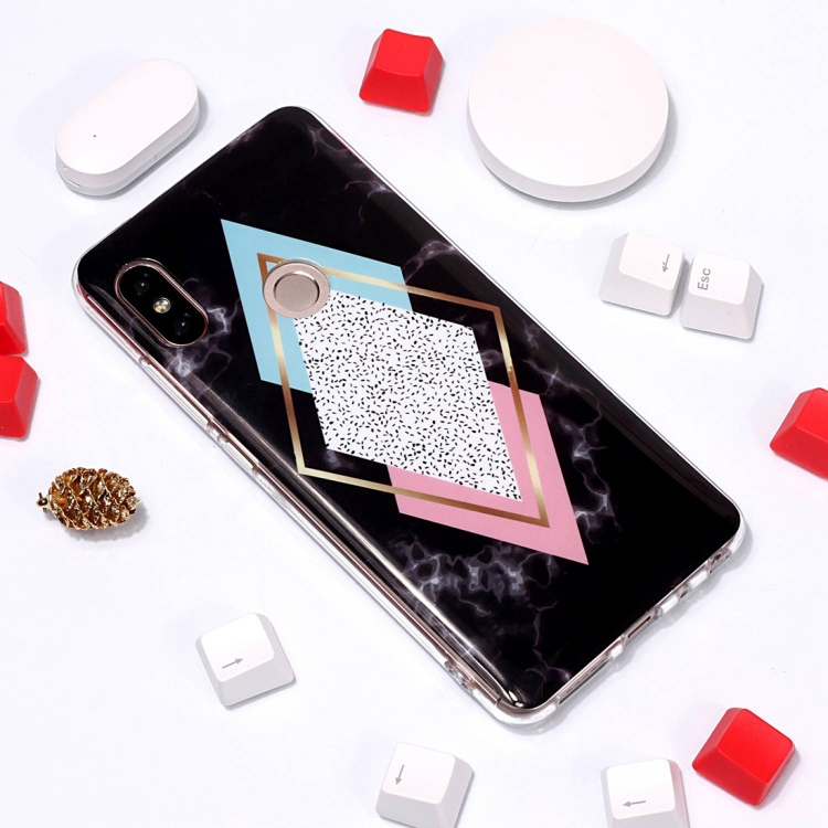 

Marble Pattern TPU Soft Protective Case For Xiaomi Redmi Note 5 Pro(Rhombus)
