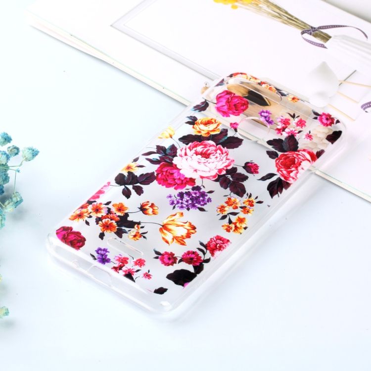 

Transparent Varnish Painting Soft TPU Case For Xiaomi Redmi 6(Flowers)