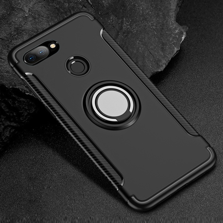 

Magnetic 360 Degree Rotation Ring Holder Armor Protective Case for Xiaomi Mi 8 Lite (Black)