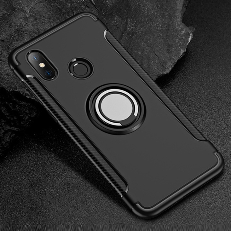 

Magnetic 360 Degree Rotation Ring Holder Armor Protective Case for Xiaomi Redmi Note 6 Pro(Black)