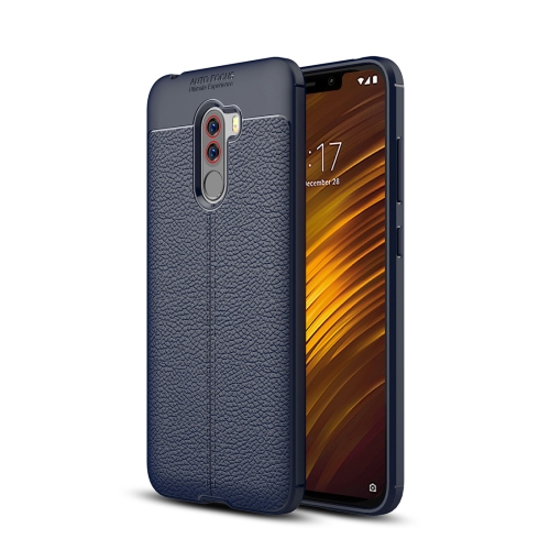 

Litchi Texture TPU Shockproof Case for Xiaomi Pocophone F1 (Navy Blue)