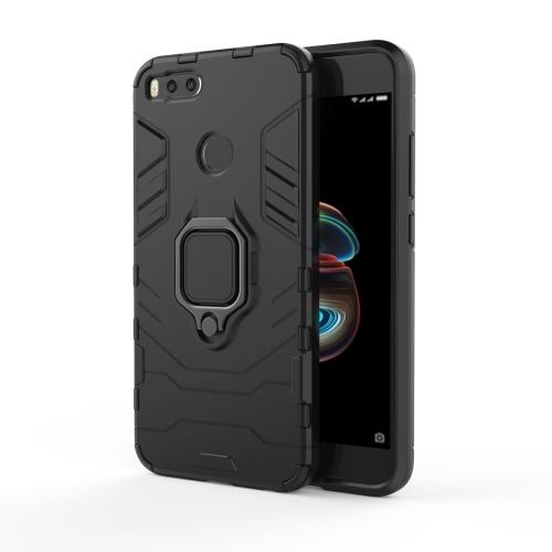 

PC + TPU Shockproof Protective Case for Xiaomi Mi 5X & A1, with Magnetic Ring Holder (Black)