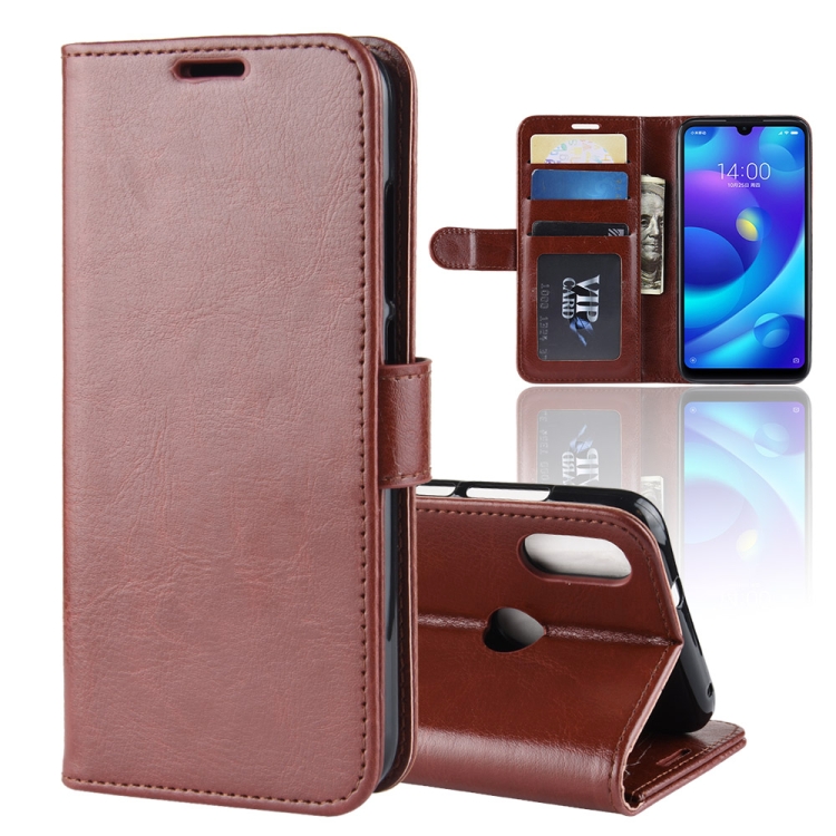 

R64 Texture Single Fold Horizontal Flip Leather Case for Xiaomi Mi Play, with Holder & Wallet & Card Slots & Photo Frame (Brown)