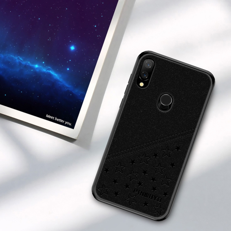 

PINWUYO Full Coverage Waterproof Shockproof PC+TPU+PU Case for Xiaomi Redmi Note 7 (Black)