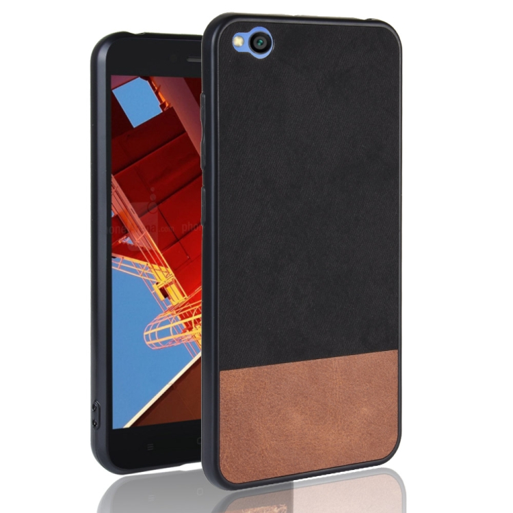 

Shockproof Color Matching Denim PC + PU + TPU Case for Xiaomi Redmi Go (Black)