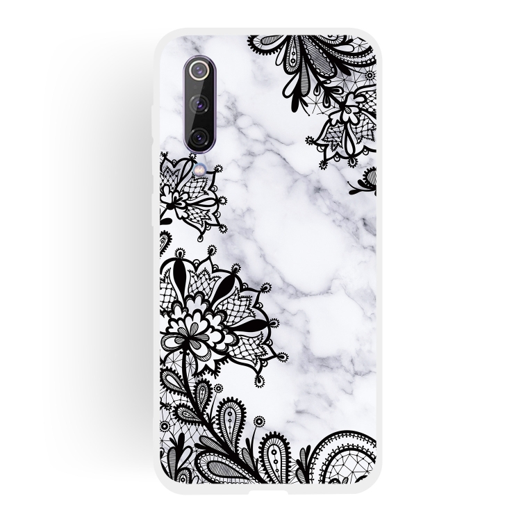 

Lace Flower Matte Semi-transparent TPU Marble Mobile Phone Case for Xiaomi Mi 9 SE