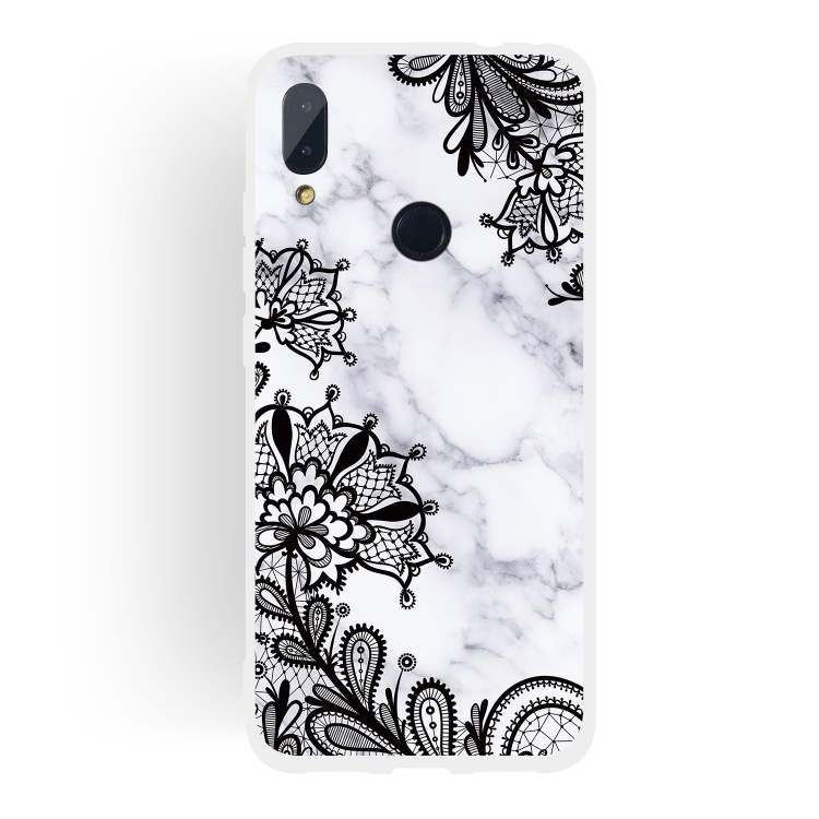 

Lace Flower Matte Semi-transparent TPU Marble Mobile Phone Case for Xiaomi Redmi Note 7