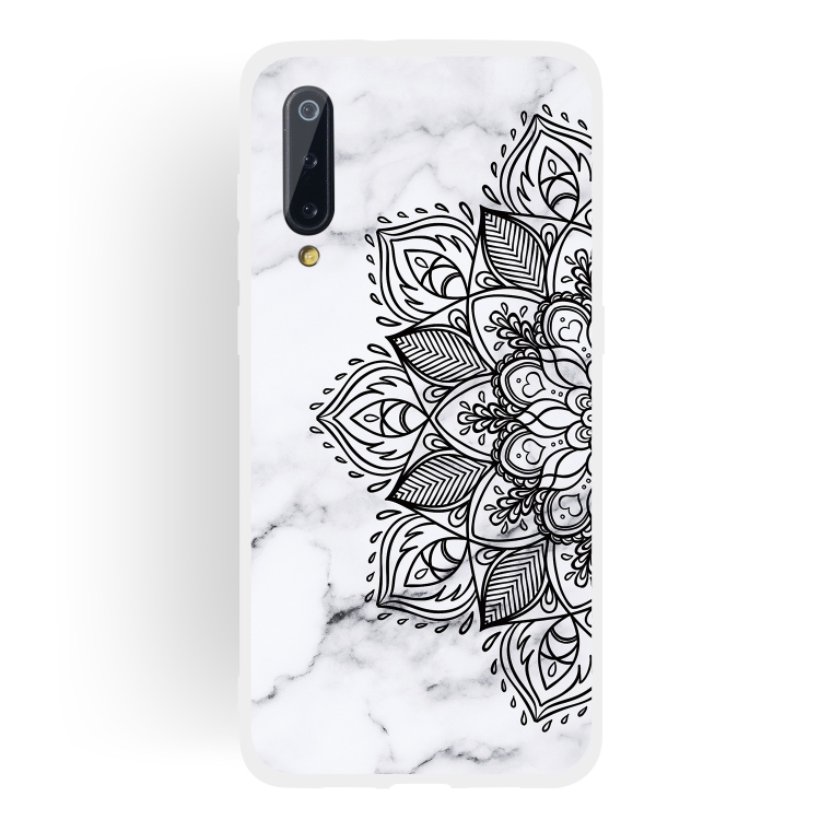 

Half Flower Frosted Matte Semi-transparent TPU Marble Phone Case for Xiaomi Mi 9