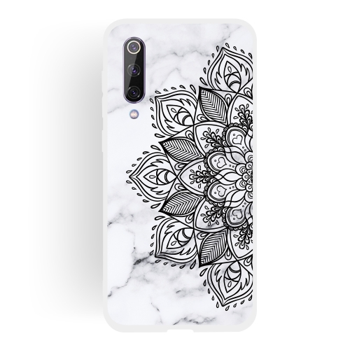 

Half Flower Frosted Matte Semi-transparent TPU Marble Phone Case for Xiaomi Mi 9 SE