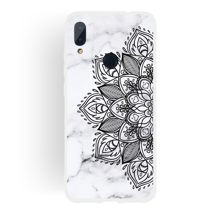 

Half Flower Frosted Matte Semi-transparent TPU Marble Phone Case for Xiaomi Redmi Note7
