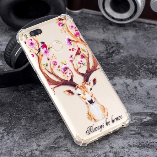 

Letter Elk Pattern Oil Embossed TPU Case for Xiaomi Mi 5X / A1