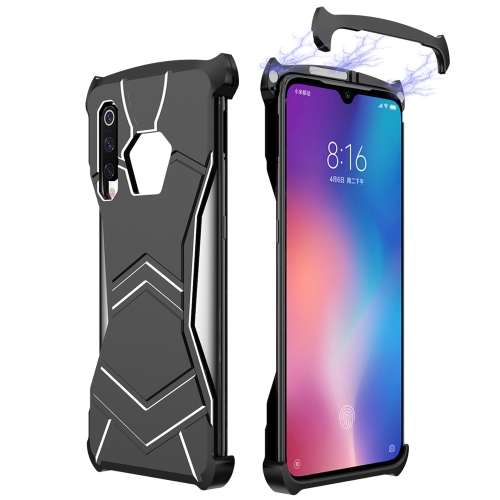 

R-JUST Magnet Adsorption Metal Polished Texture Phone Case for Xiaomi Mi 9 (Black)