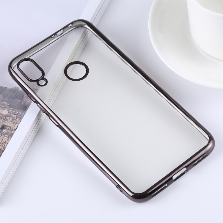 

Ultra-thin Electroplating Soft TPU Protective Back Cover Case for Xiaomi Redmi Note 7 (Black)
