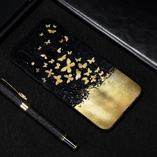 

Gold Butterfly Painted Pattern Soft TPU Case for Xiaomi Redmi Note 7