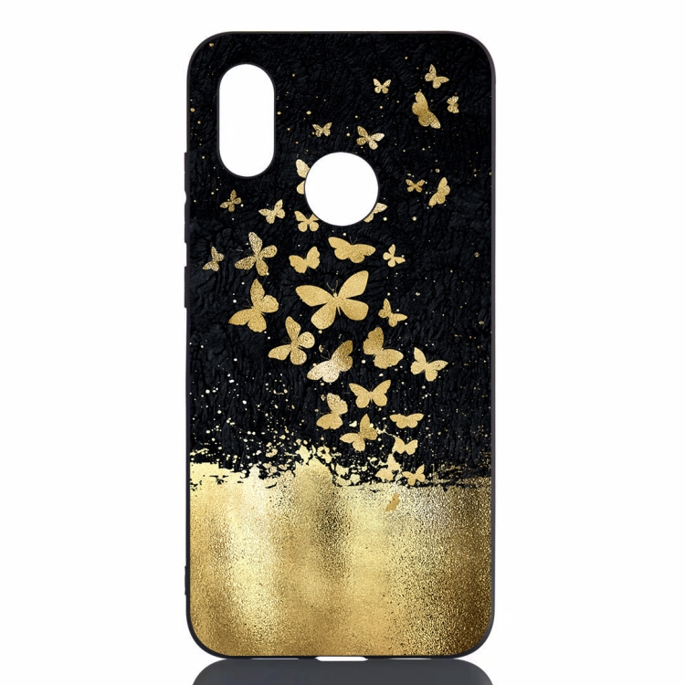 

Gold Butterfly Painted Pattern Soft TPU Case for Xiaomi Mi 8