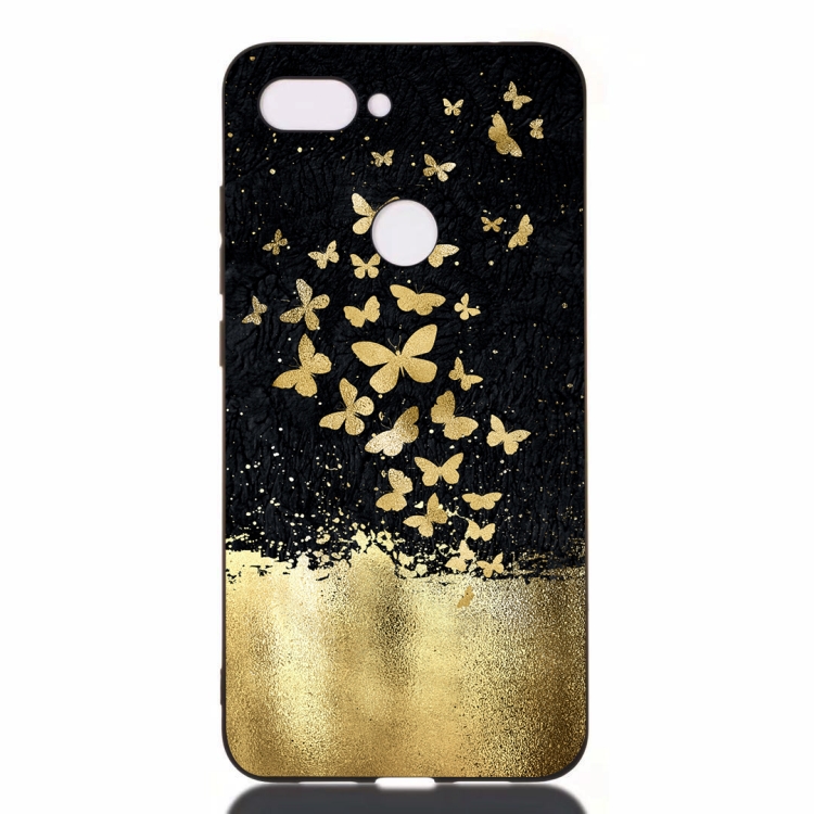 

Gold Butterfly Painted Pattern Soft TPU Case for Xiaomi Mi 8 Lite