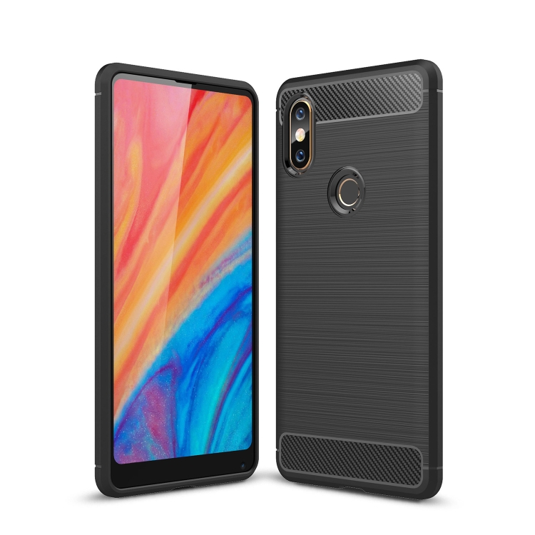 

Brushed Texture Carbon Fiber Shockproof TPU for Xiaomi Mi Mix 2S(Black)