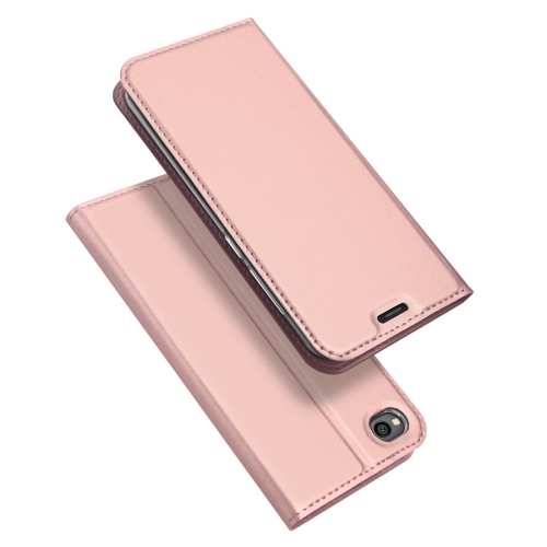 

DUX DUCIS Skin Pro Series Horizontal Flip PU + TPU Leather Case for Xiaomi Redmi Go, with Holder & Card Slots (Rose Gold)