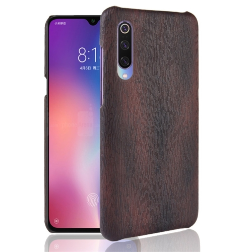 

Wood Texture PC +PU Protective Case for Xiaomi Mi 9 SE (Black)