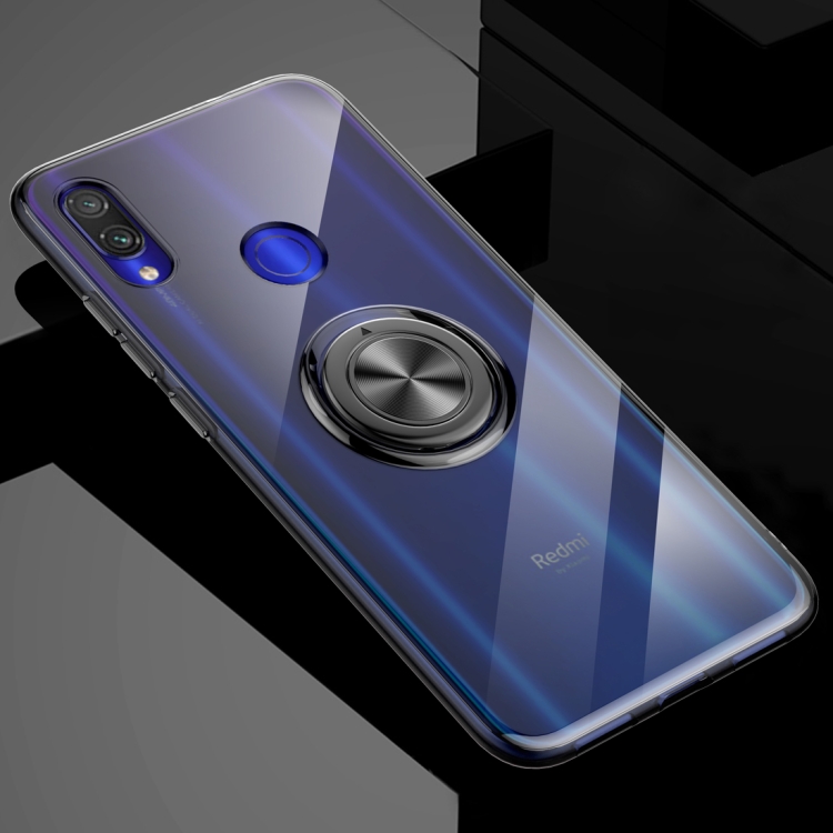 

Ultra-thin TPU Protective Case for Xiaomi Redmi Note 7, with 360 Degree Rotation Holder (Black)