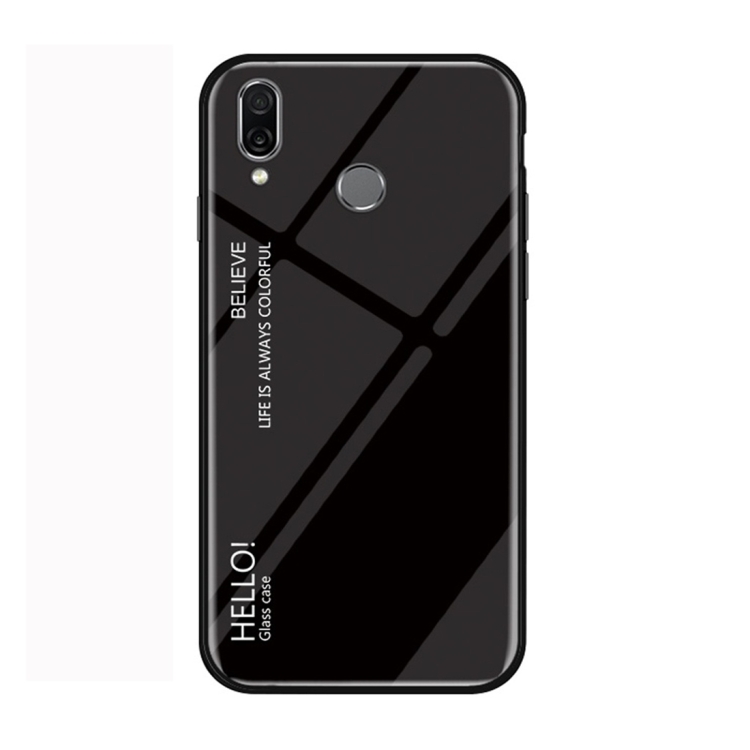 

Gradient Color Glass Protective Case for Xiaomi Redmi Note 7 (Black)
