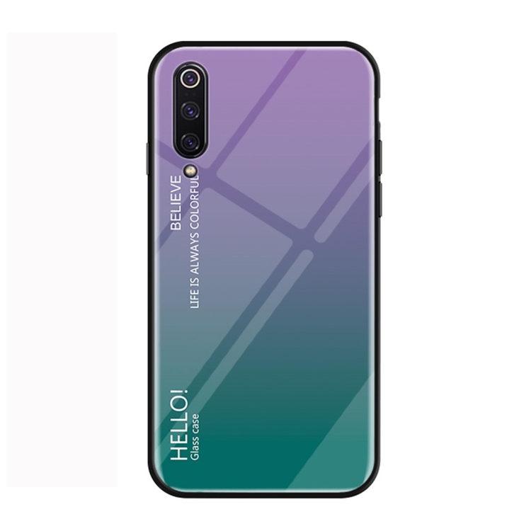 

Gradient Color Glass Protective Case for Xiaomi Mi 9 (Purple)
