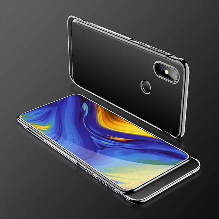 

Electroplating PC Sliding Closure Protective Case for Xiaomi Mi Mix 3(Black)
