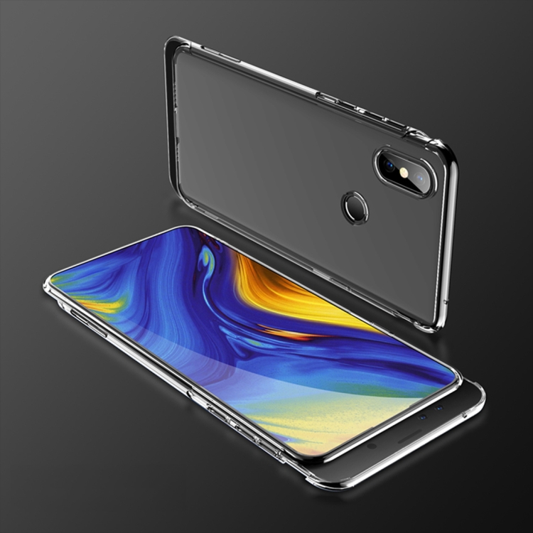 Sunsky Xiaomi Mi Mix 3 透明 用の電気メッキpcスライディングクロージャー保護ケース