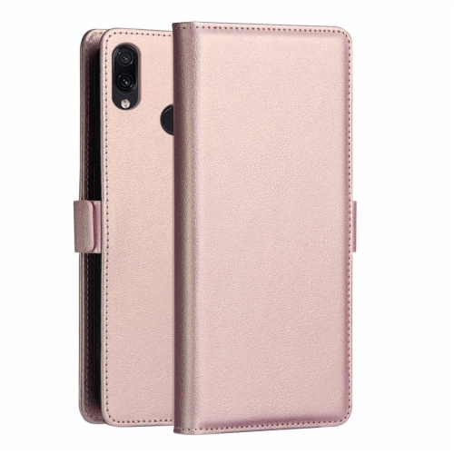 

DZGOGO MILO Series PC + PU Horizontal Flip Leather Case for Xiaomi Redmi Note 7, with Holder & Card Slot & Wallet (Rose Gold)