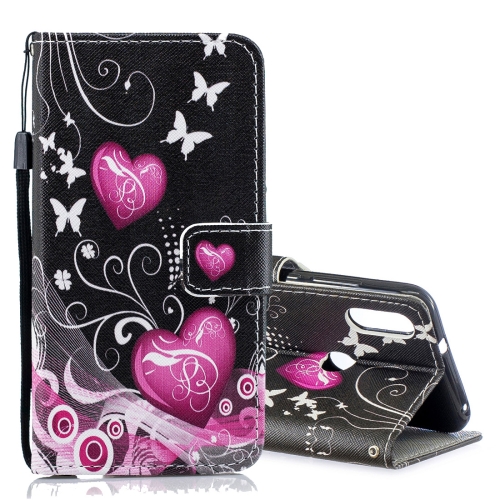 

Peach Heart Pattern Horizontal Flip Leather Case for Xiaomi Mi Play, with Holder & Card Slots & Wallet