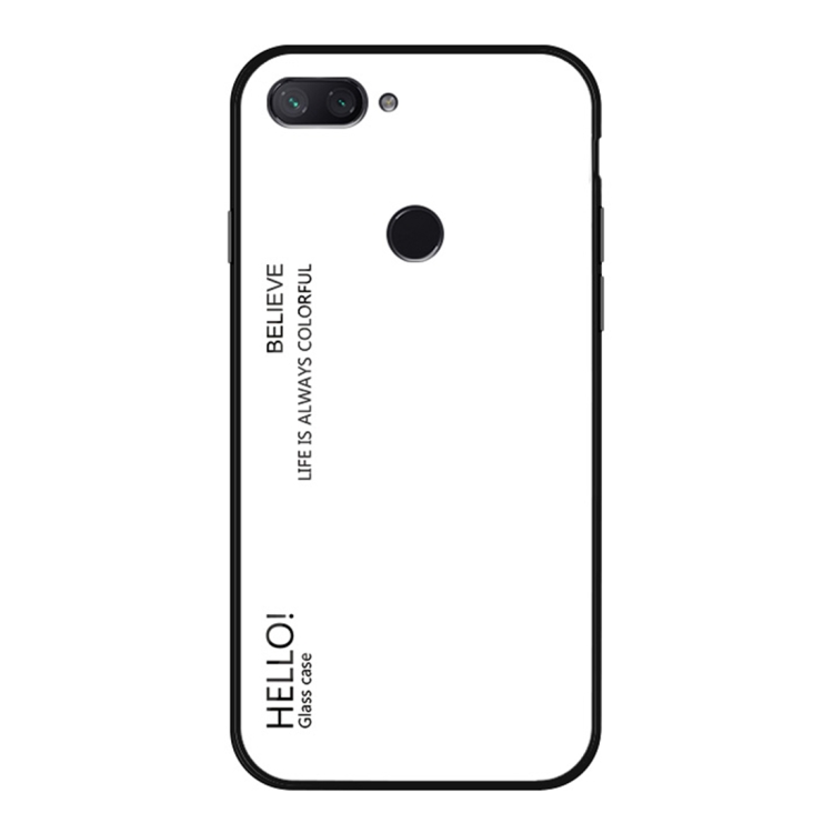 

Gradient Color Glass Case for Xiaomi Mi 8 Lite (White)