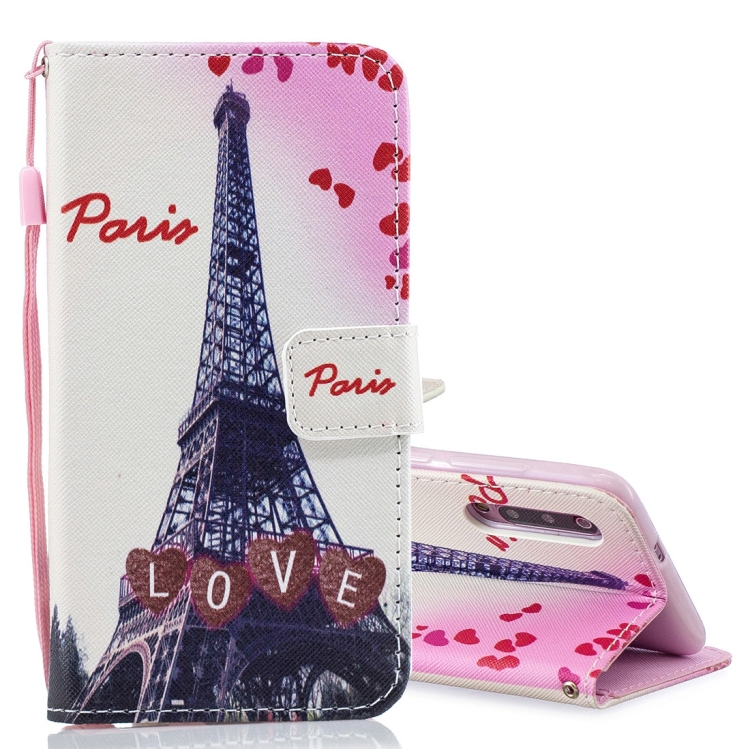 

Love Tower Pattern Horizontal Flip Leather Case for Xiaomi Mi 9, with Holder & Card Slots & Wallet