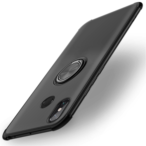 

Shockproof TPU Protective Case for Xiaomi Mi Max 3, with Holder (Black)