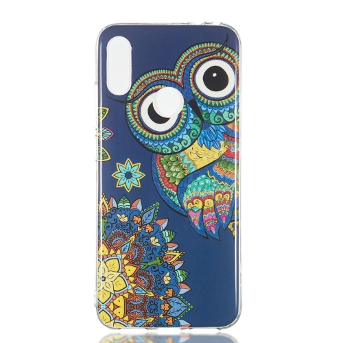 

Blue Owl Pattern Noctilucent TPU Soft Case for Xiaomi Redmi Note 7