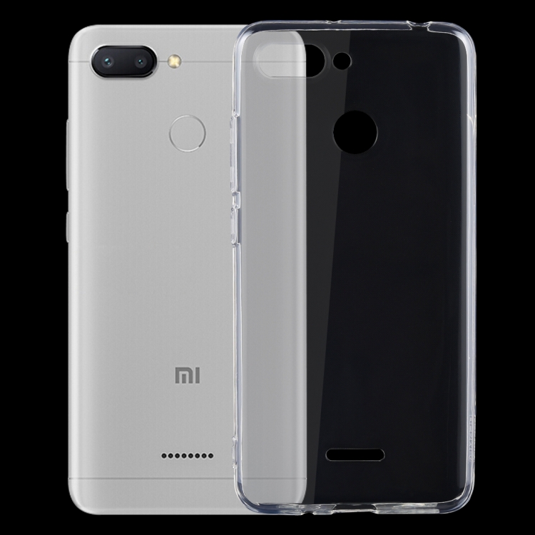 

Shockproof TPU Protective Back Case for Xiaomi Redmi 6(Transparent)