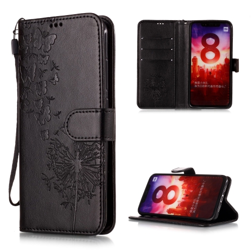 

Vintage Embossed Floral Lace Flower Pattern Horizontal Flip Leather Case for Xiaomi Mi 6X / A2, with Card Slot & Holder & Wallet & Lanyard(Black)