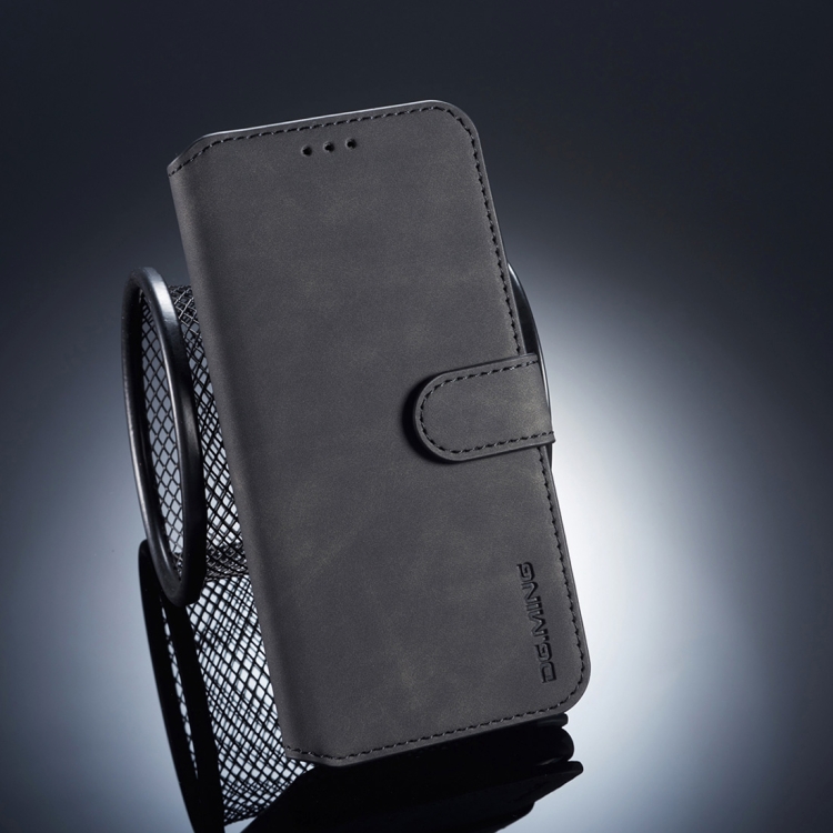 

DG.MING Retro Oil Side Horizontal Flip Case for Xiaomi Mi 8, with Holder & Card Slots & Wallet (Black)