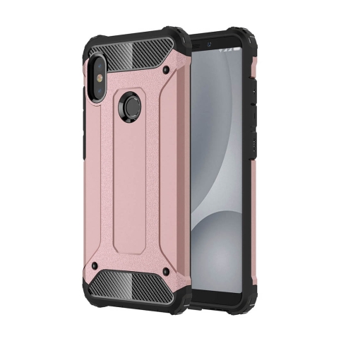 

For Xiaomi Redmi Note 5 Pro Full-body Rugged TPU + PC Combination Back Cover Case (Rose Gold)