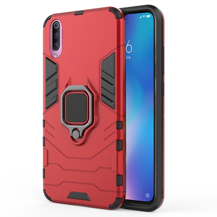 

PC + TPU Shockproof Protective Case with Magnetic Ring Holder for Xiaomi Mi 9 SE (Red)