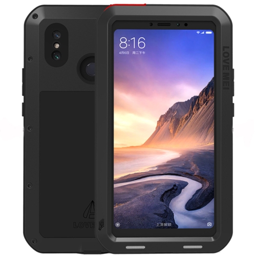 

LOVE MEI Powerful Dustproof Shockproof Splashproof Metal + Silicone Combination Case for Xiaomi Mi Max 3 (Black)