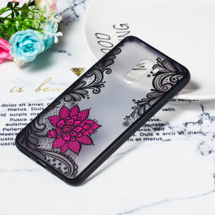 

Small Lotus Pattern Embossed Lace + PC Case for Xiaomi Pocophone F1