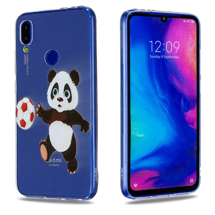 

High Transparent Painted Football Panda Pattern TPU Case for Xiaomi Redmi Note 7 / Redmi Note 7 Pro