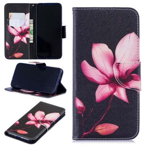 

Colored Drawing Lotus Pattern Horizontal Flip Leather Case for Xiaomi Redmi Note 7 / Redmi Note 7 Pro, with Holder & Card Slots & Wallet