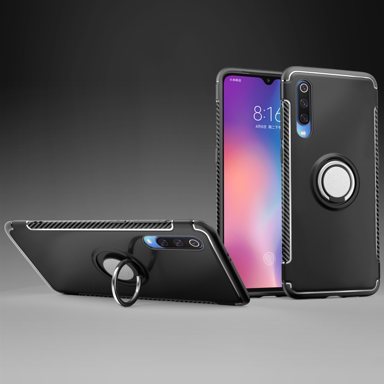 

Magnetic 360 Degree Rotation Ring Holder Armor Protective Case for Xiaomi 9 (Black)