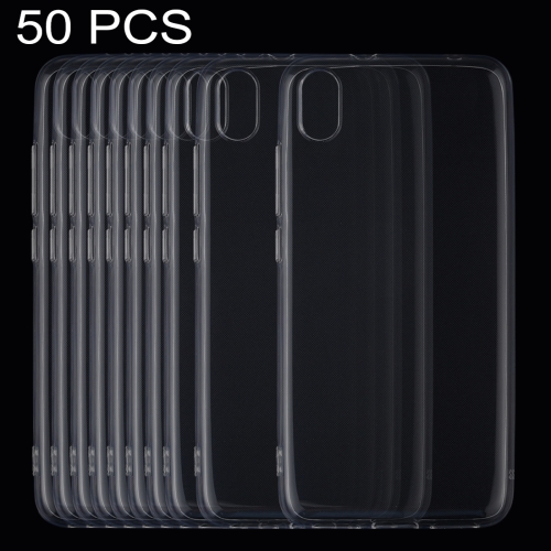 

50 PCS 0.75mm Ultrathin Transparent TPU Soft Protective Case for Xiaomi Redmi 7A