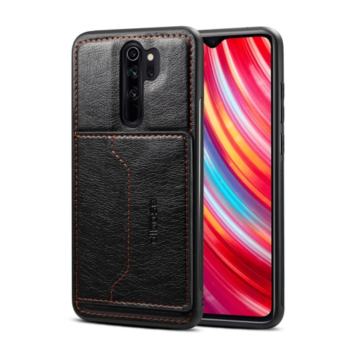 

Dibase For Xiaomi Redmi Note 8 Pro TPU + PC + PU Crazy Horse Texture Protective Case, with Holder & Card Slots (Black)