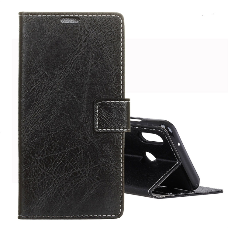 

Retro Crazy Horse Texture Horizontal Flip Leather Case for Xiaomi Redmi Note 7 / Note 7 Pro / Note 7S, with Holder & Card Slots & Photo Frame(Black)